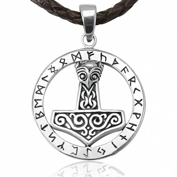 Hovedbilde Torshammer med Runesirkel - Sølvanheng